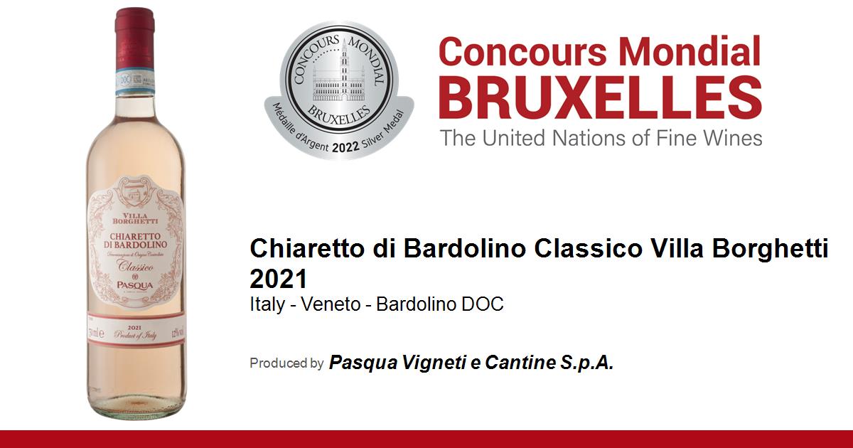 Chiaretto Di Bardolino Classico Villa Borghetti 2021 Concours Mondial