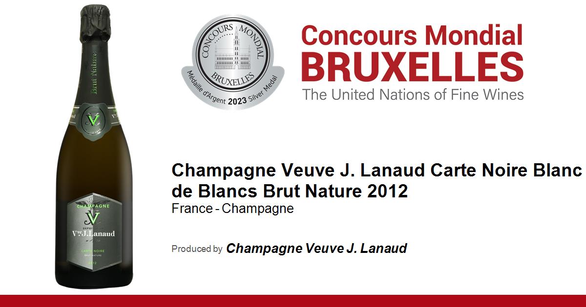 Champagne Veuve J Lanaud Carte Noire Blanc De Blancs Brut Nature