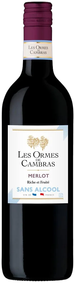 Les Ormes de Cambras Merlot Rouge Vin Désalcoolisé