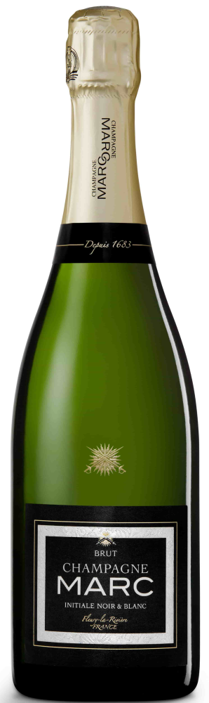 Champagne Initiale Noir & Blanc