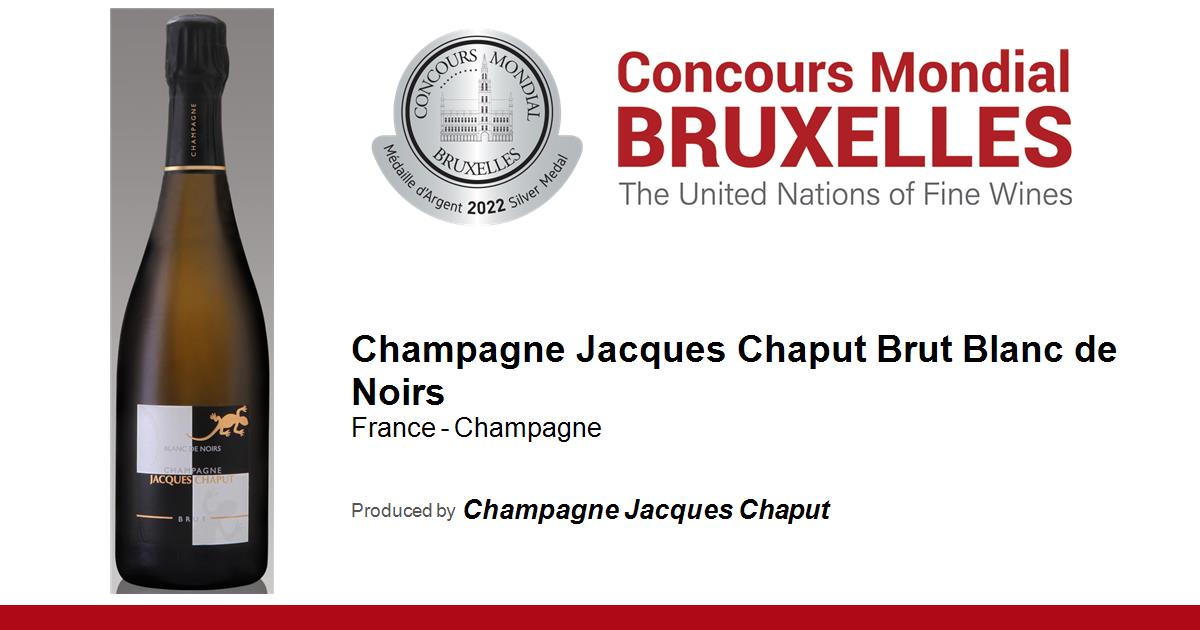 Champagne Jacques Chaput Brut Blanc de Noirs Concours Mondial de