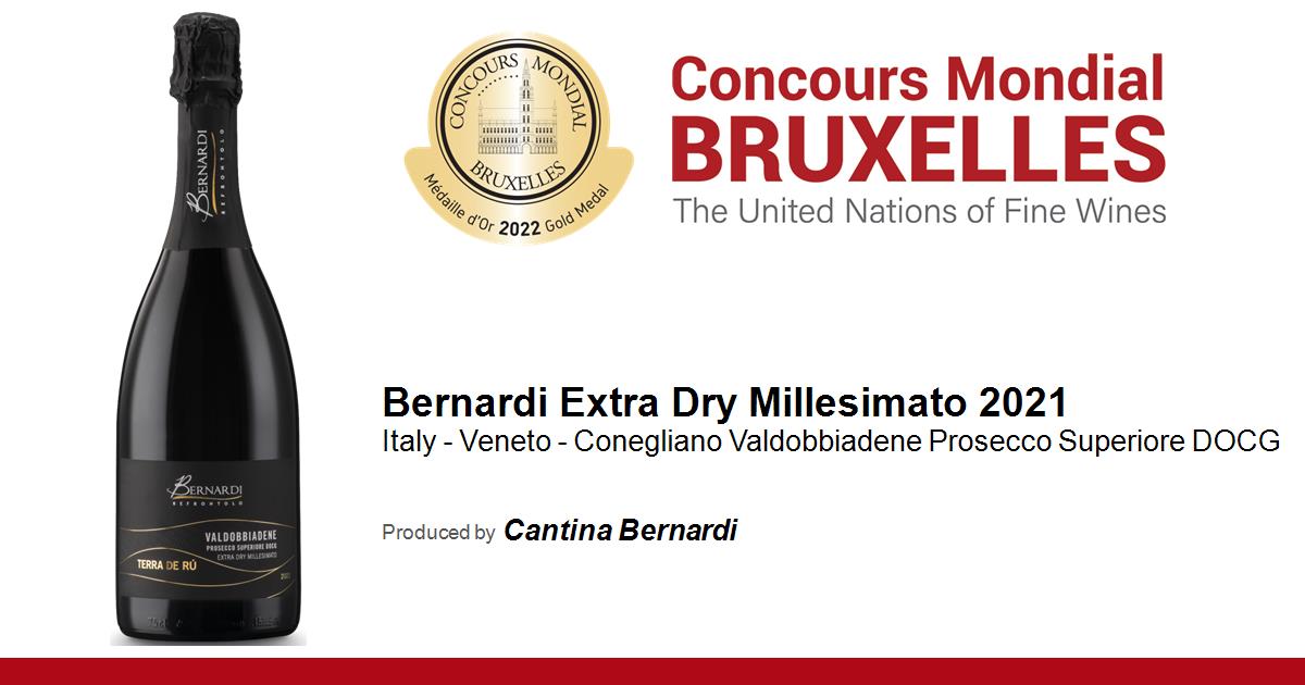 Bernardi Extra Dry Millesimato 2021 • Concours Mondial de Bruxelles