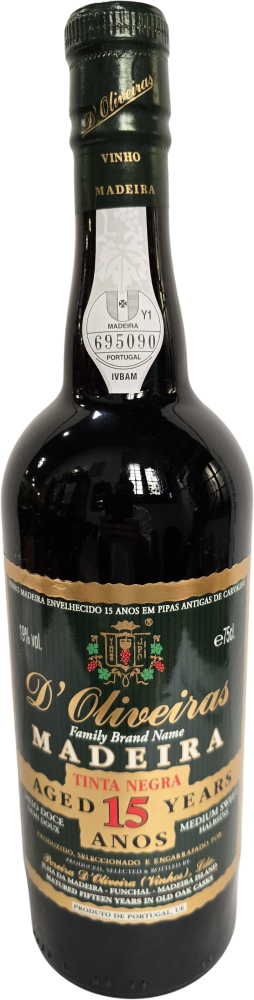 D'Oliveiras, Madeira Wine Tinta Negra Med. Sweet 15 Years